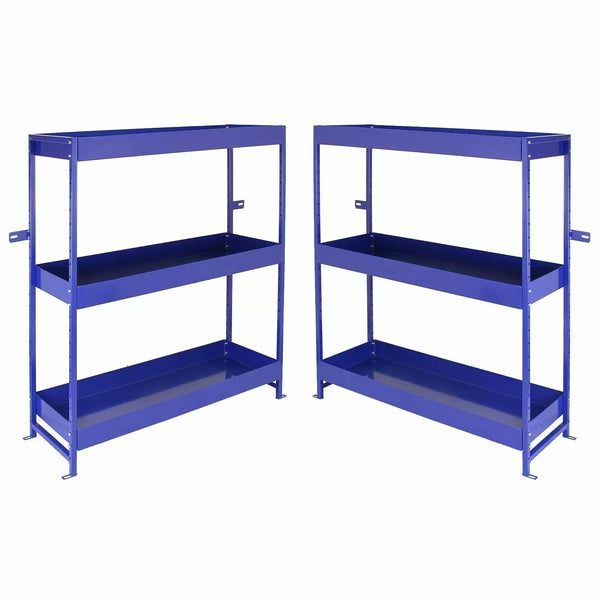 Set 2 Scaffali per Van Furgone 116,5x115x34,8 cm in Acciaio Senza Bulloni Blu acquista