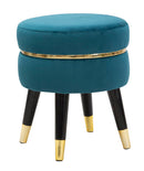 Sgabello Paris Ottanio Gold Ø35x40,5 cm in Pino e Spugna e Metallo e Poliestere      