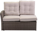 Set Salotto da Giardino Divano Angolare in Polyrattan Atlanta Grigio