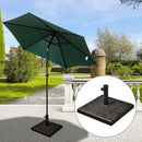Base per Ombrellone da Giardino Ø38 a Ø48 Rettangolare 16kg in Resina 47x32 cm 