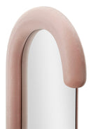 Specchio da Muro Chantal Velluto Rosa 60x7x160 cm in MDF e Poliestere e Specchio Rosa      