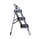 Scaletta Sgabello 3 Gradini in Ferro Pieghevole 92x48x62 cm 