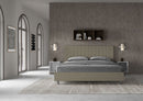 Letto Matrimoniale Imbottito in Similpelle Agueda Cappuccino Varie Misure