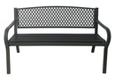 Panchina da Giardino 124x79x62 cm in Ferro Battuto Grigio