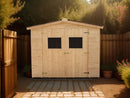 Casetta Box da Giardino 2,4x2,4 m con Pavimento in Legno Picea Massello 16mm Eden