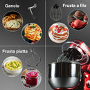 Impastatrice Planetaria 5 Litri 6 Velocità 1200W Kooper Aurora Rosso