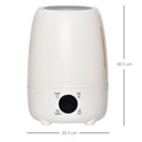 Umidificatore d'Aria ad Ultrasuoni 4,8L con Display a LED Bianco