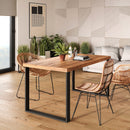 Set Gambe da Tavolo Square Rettangolari H720 Verniciato Nero Acciaio Emuca
