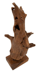 Scultura Akar 23x27x64 cm in Teak Riciclato         