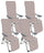 Set 4 Sedie a Sdraio Reclinabili Pieghevoli 59x76x109 cm con Poggiapiedi in Alluminio e Textilene T