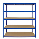 Scaffale da Garage Senza Bulloni 160x60x180 cm in Acciaio Blu  
