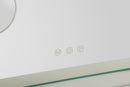 Specchio da Tavolo Hollywood 55x14x43 cm in Ferro e Specchio Bianco      