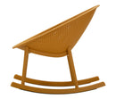 Sedia a Dondolo Ibiza Senape 66x88x80 cm in Polipropilene Senape      