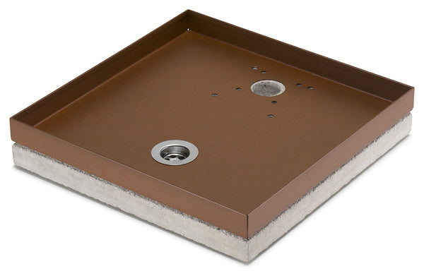 Base Portaciottolo per Fontane 40x40x8 cm in Metallo con Base in Cemento Belfer 42/BSE/10 Ruggine prezzo