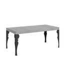 Tavolo Allungabile 200-460x90x77 cm Paxon Cemento Telaio Antracite 