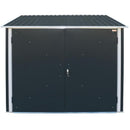 Box per Biciclette 203x203x162 cm in Metallo Antracite e Bianco