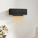 Riscaldatore Elettrico da Parete 56x18,5x11,7 cm a 3 Modalità con Timer 12h in PP e PA Nero      