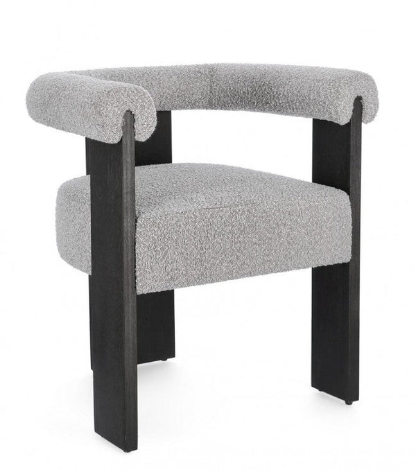 prezzo Sedia 70x60x71 cm Agape in Bouclè Nero/Grigio