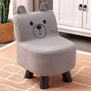 Sedia Poltrona per Bambini 30x30x45 cm Design Orsetto Morbido Grigio