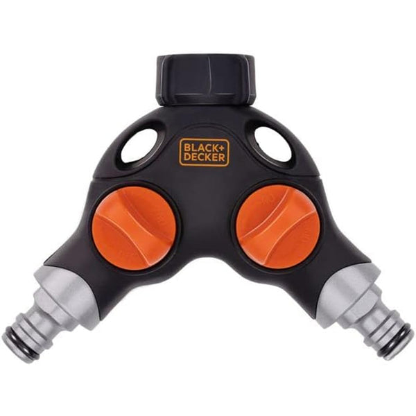 online Raccordo Rubinetto Doppio Connettore 2 Vie 3/4 Pollici con Blocco Acqua Black & Decker
