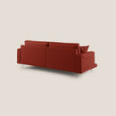 Divano 3 Posti 198x88x93 cm in Tessuto Rosso