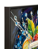 Stampa Decorata su Tela Laccata con Cornice Cocktail 62x3,5x92 cm in Abete e Tela e Plastica      