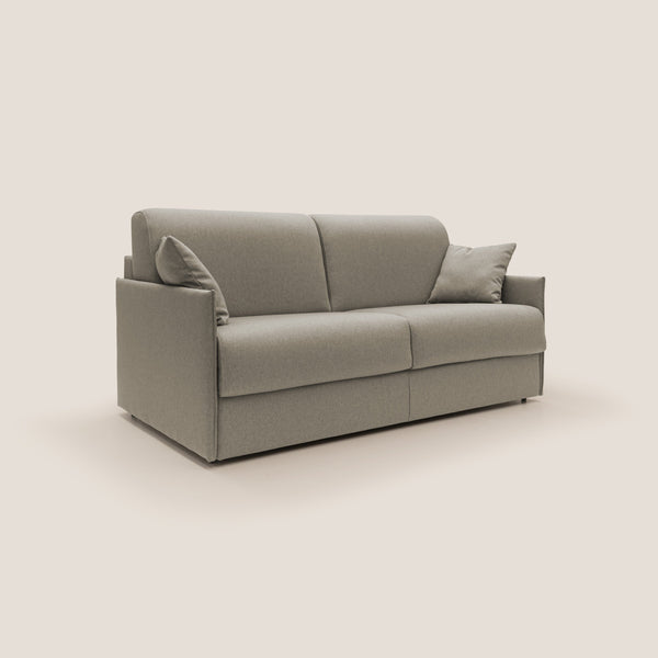 sconto Divano Letto 2 Posti 149x90x96 cm in Tessuto Tortora