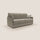 Divano Letto 2 Posti 169x90x96 cm in Tessuto Tortora