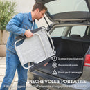 Set 2 Sedie a Sdraio Pieghevoli 62x61x80 cm Reclinabili su 4 Posizioni con Poggiatesta in Alluminio Grigio      