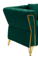 Poltrona Emy Verde con Cuscino 104x83x76 cm in Legno e Poliestere      