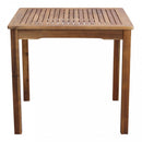 Tavolo 80x80x74 h cm in Legno di Acacia Marrone
