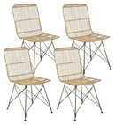 Set 4 Sedie 45x55x85h cm Lucila Kubu Natural 
