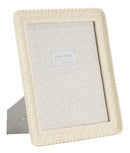 Cornice Bamboo Style 26x2x31 cm in Resina e Vetro Crema      