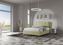 Letto Matrimoniale Francese Imbottito in Microfibra Antea Large Tè Verde Varie Misure