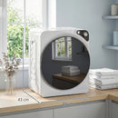 Asciugatrice Portatile 49x43x61 cm Potenza 1000W con 5 Programmi e Timer in PCM e Acciaio Inox Bianco      