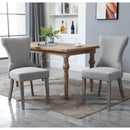 Set 2 Sedie Imbottite 45x66x92,5 cm in Tessuto  Grigie