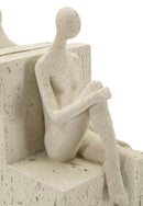 Fermalibri Stons 24x10x20,5 cm in Resina Crema      