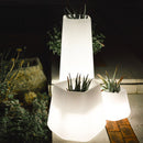 Vaso Luminoso da Giardino a LED 56x49x43 cm in Resina 5W Magnolia Bianco Caldo