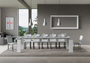 Consolle Allungabile 90-300x40x77 cm in Nobilitato Grigio e Bianco