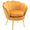 Poltrona Imbottita da Camera 75x63x73 cm in Velluto Giallo