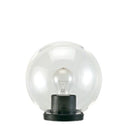 Lampada Testa Palo a Sfera Chiara Diametro 20Cm Colore Nero per Esterno Linea Globo Sovil