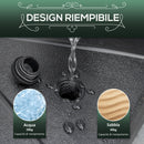 Base per Ombrellone Ø60 cm Riempibile con Acqua e Sabbia 28-40 kg per Pali da Ø3,8 e Ø4,8 cm in Plastica Nero 