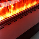 Bruciatore per Camino Elettrico a Vapore Acqueo da Incasso con Fiamme 3D 125x22,7x17,8 cm Capacità 7,5 lt 612W APP VAPOR125 Nero