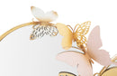 Specchio da Muro Double Farfalle Pink 81x3x52,5 cm in Ferro e Specchio e MDF Multicolor      