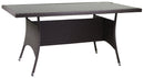 Tavolo da Giardino Rettangolare in Polyrattan Providence Grigio