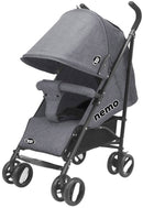 Passeggino Leggero per Bambini Pieghevole con Borsa Nemo Grigio