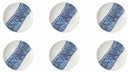Set 6 Piatti Piani Ø27x3 cm in Porcellana Villa d'Este Home Tivoli Masai Stripe
