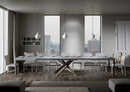 Tavolo Allungabile 140-400x90x77 cm Volantis Cemento Telaio 4C 