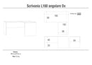 Scrivania da Ufficio Angolare Destra 160x76x150 cm Cemento