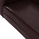 Divano Chaise Longue Ottomana per Animali Marrone 82.5x45x41.5 cm 